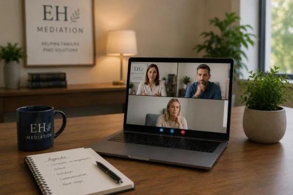 child access mediation Farnborough online meeting.